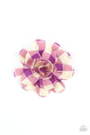 Gingham Garden - Purple Hair Clip