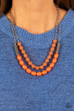 Venetian Voyage - Orange Necklace