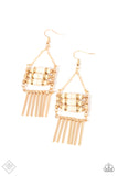 Tribal Tapestry - Gold Earrings