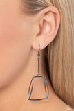 Trapezoidal Transcendence - Black Earrings