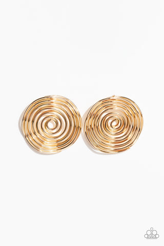 COIL Over - Gold Earrings