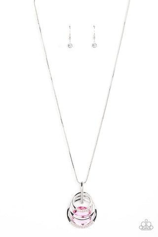 Spun Sparkle Pink Necklace