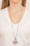 Spun Sparkle Pink Necklace
