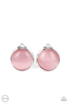 Cool Pools - Pink Clip On Earrings