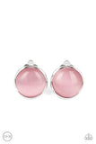 Cool Pools - Pink Clip On Earrings