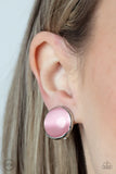 Cool Pools - Pink Clip On Earrings