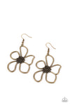 Wildflower Walkway - Brass Earrings