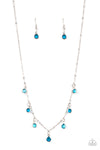 Carefree Charmer Blue Necklace