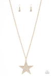 Rock Star Sparkle - Gold Necklace