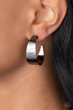 Lecture on Texture - Black Hoop Earrings