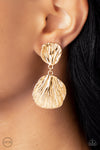 Metro Mermaid - Gold Clip-On Earrings