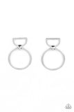 Contour Guide Silver Post Earrings