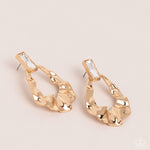 Metro Meltdown - Gold Earrings