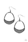 Segmented Shimmer - Black Earrings