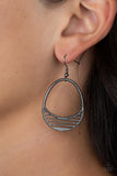 Segmented Shimmer - Black Earrings