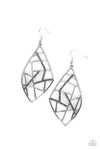 Geo Grid - Silver Earrings