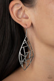 Geo Grid - Silver Earrings