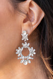 Leave them Speechless - White Earrings