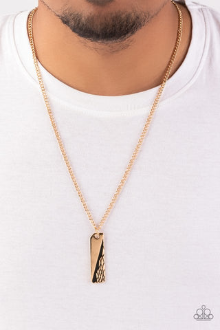 Tag Along Gold Mens Necklace