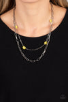 Bold Buds - Yellow Necklace