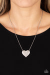 Spellbinding Sweetheart - White Heart Necklace