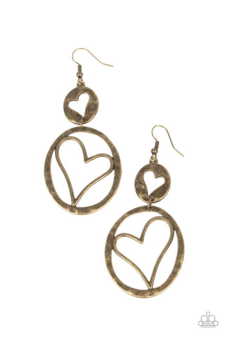 Enchanting Echo - Brass Earrings