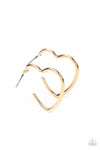 Burnished Beau - Gold Heart Hoops