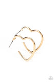 Burnished Beau - Gold Heart Hoops