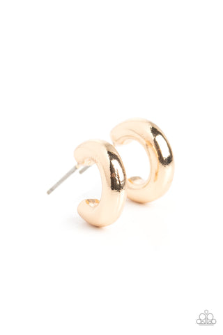 Catwalk Curls - Gold Hoop Earrings