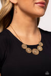 Medaled Mosaic - Gold Necklace