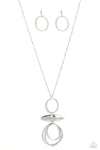 Oblong Obligato - Silver Necklace