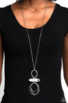 Oblong Obligato - Silver Necklace