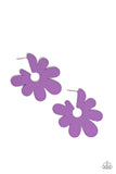 Flower Power Fantasy - Purple Earrings