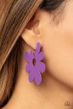 Flower Power Fantasy - Purple Earrings