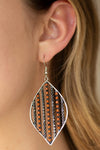 Leaf Motif - Brown Earrings