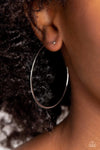 Seize the Sheen - Silver Hoop Earrings