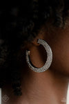 Dazzling Dynamo - Black Hoop Earrings
