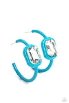 Call Me TRENDY - Blue Hoop Earrings