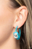 Call Me TRENDY - Blue Hoop Earrings