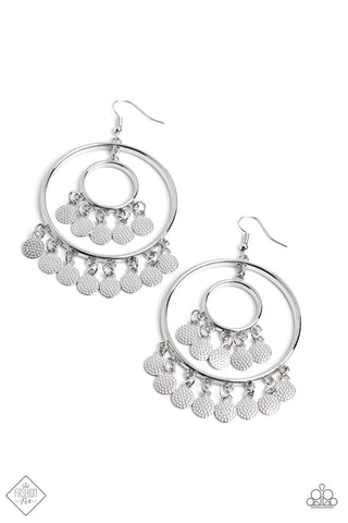 Caviar Command - Silver Earrings