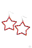 Confetti Craze - Red Earrings