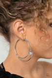 Theater HOOP - White Earrings