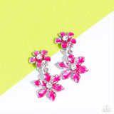 Transparent Talent - Pink Clip-on Earrings