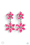 Transparent Talent - Pink Clip-on Earrings