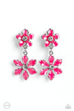 Transparent Talent - Pink Clip-on Earrings