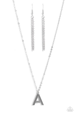 Leave Your Initials - Silver - A Necklace