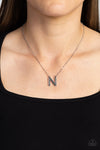 Leave Your Initials - Silver - N Necklace