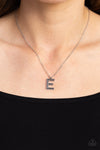 Leave Your Initials - Silver - E Necklace