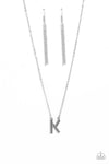 Leave Your Initials - Silver - K Necklace