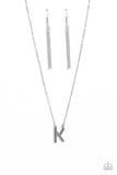 Leave Your Initials - Silver - K Necklace